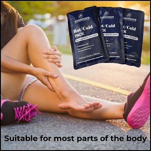 [Australia] - 3 x Evanmore Reusable Hot Cold Gel Pack Packs Large, Luxury - Easy to use - Flexible - Long Lasting - Knee, Shoulder wrap - 13 x 25cm 