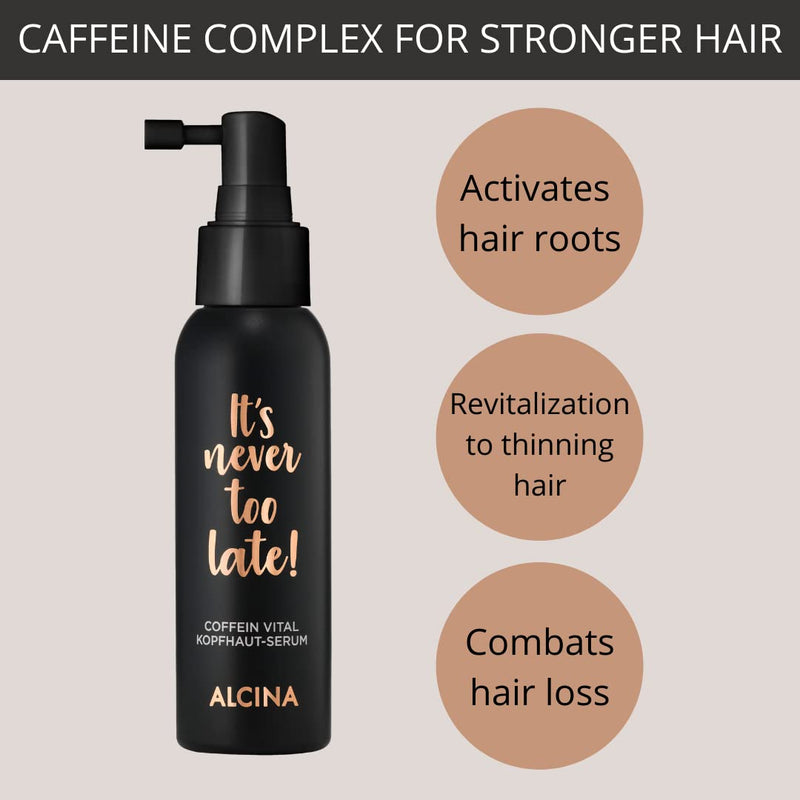 [Australia] - ALCINA Caffeine Vital Scalp Serum 100ml | Combats Thinning Hair and Hair Loss | Professional Hair Care Made in Germany 