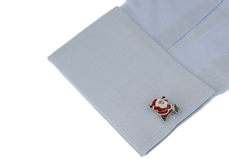 [Australia] - MRCUFF Santa Claus Christmas Presentation Gift Box Pair Cufflinks & Polishing Cloth 