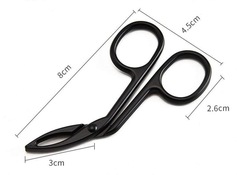 [Australia] - Eyebrow Tweezers Stainless Steel Scissors Tweezers Clip Face Hair Eyebrow Removal Tool 2 PCS 