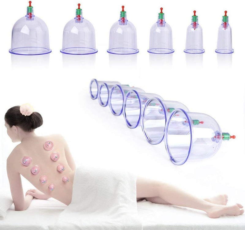 [Australia] - Vacuum Cupping Therapy, Cupping Therapy Sets, Chinese Medicine Pistol Equipment with Plastic Suction Cups to Relieve Fatigue 12 Pieces Pain Relief Massage 