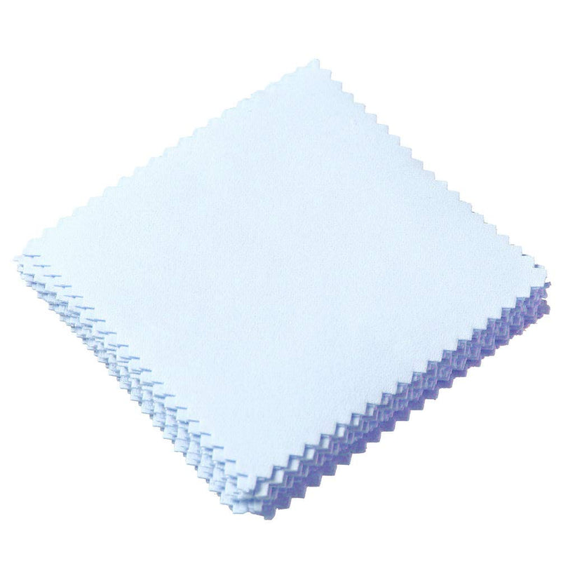 [Australia] - Pengxiaomei 50 Pack Jewelry Cleaning Cloth, Polishing Cloth for Sterling Silver Gold Platinum (Blue) 