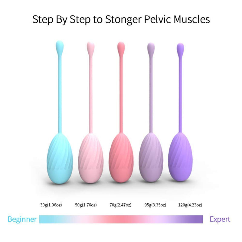 [Australia] - Kegel Weighted Exercise Balls - Doctor Recommended:for Pelvic Floor Tightening & Strengthen Bladder Control for Beginners to Advanced -Prevent Prolapse(Set of 5) 