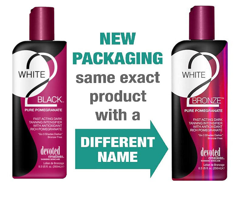 [Australia] - Devoted Creations White 2 Bronze Pomegranate sunbed tanning lotion cream (250ml bottle) 