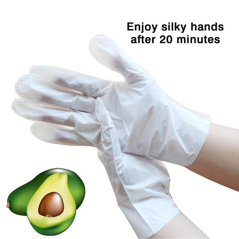 [Australia] - 5 Pairs MOND'SUB Avocado Moisturizing Hand Masks | Hydrating Gloves for Dry Hand and Dry Skin | Nourishing & Soothing & Whitening |Best Natural Skin Care Products Full With Natural Oil 