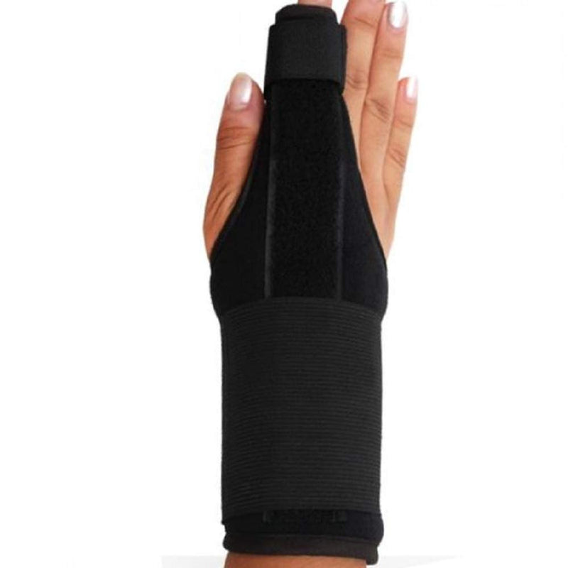 [Australia] - Index Finger Splint,Extension Hand Splint Medical Enhanced Thumb Fixed Sleeve Breathable Protective Wrist Cover Brace for Trigger/Mallet Finger, Rheumatoid Arthritis or Fractured Pain Relief (black1) 