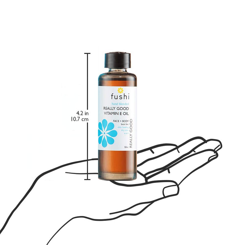 [Australia] - Fushi Really Good Vitamin E Skin Oil 50ml, 30000IU/G |Best for Skin soothing, Dry Skin, Wrinkles, Uneven Skin Tone, Scars | Plant Derived …ë, √ü, Œ≥ & d Tocopherols | Ethical, Vegan & Made in the UK 
