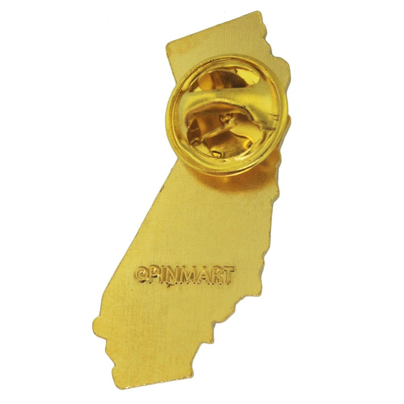 [Australia] - PinMart State Shape of California and California Flag Lapel Pin 1 Piece 