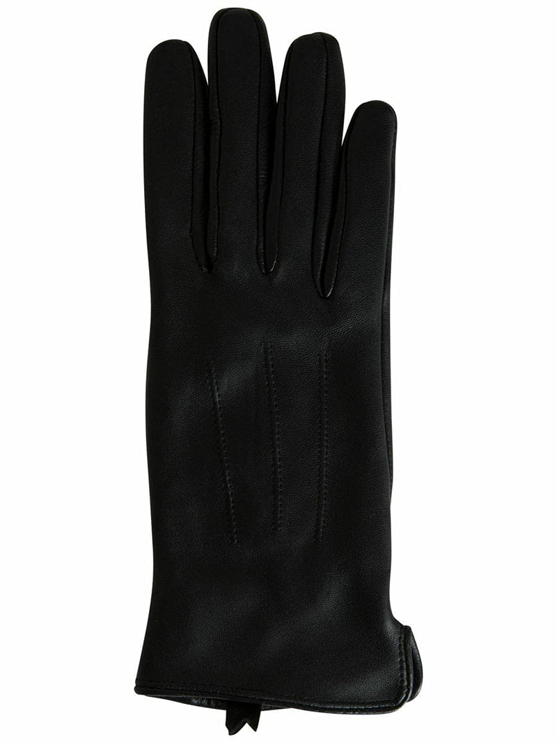 [Australia] - Pieces Women's Pcnellie Leather Glove Noos 7.5 (Manufacturer size: Large) Black 