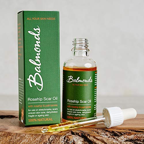[Australia] - Balmonds Rosehip Scar Oil 50ml - Cold Pressed 100% Natural Oil - Removes Scars, Skin Markings, Uneven Skin Tone, Acne Scars and Stretch Marks - Hydrating, Nourishing & Moisturising 