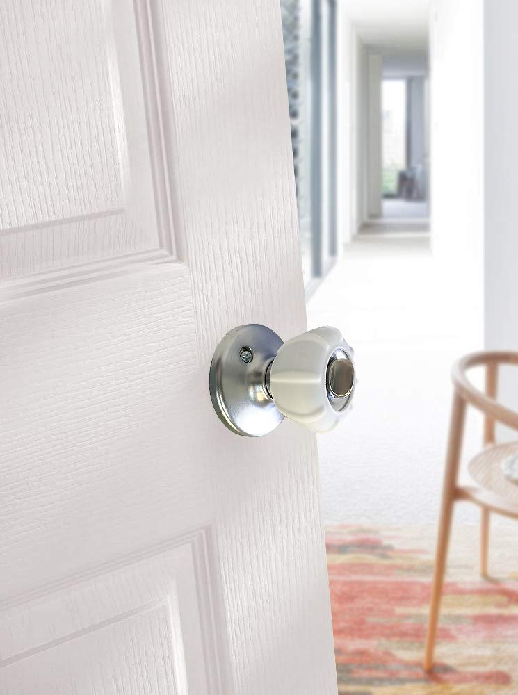 [Australia] - New Enjoy Cover - Door Knob Cover Grips Non Slip Arthritis & Senior Living Aids Grippy Easy Open Decorative. Simple Functional Effective Solution- 4 Pack (White, Tylo) 