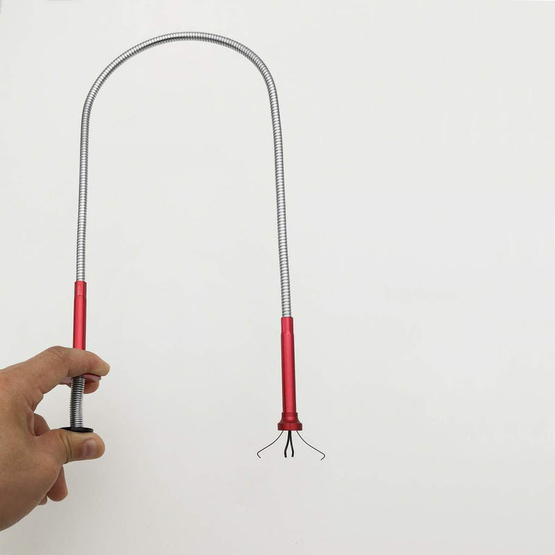 [Australia] - Flexible Claw Pickup Tool with Magnet/28", 2-in-1 Magnetic Pickup Tool, 4-Finger Claw, Rustless Flexible and Stiff Shaft, User-friendly, Versatile Keep its shape 