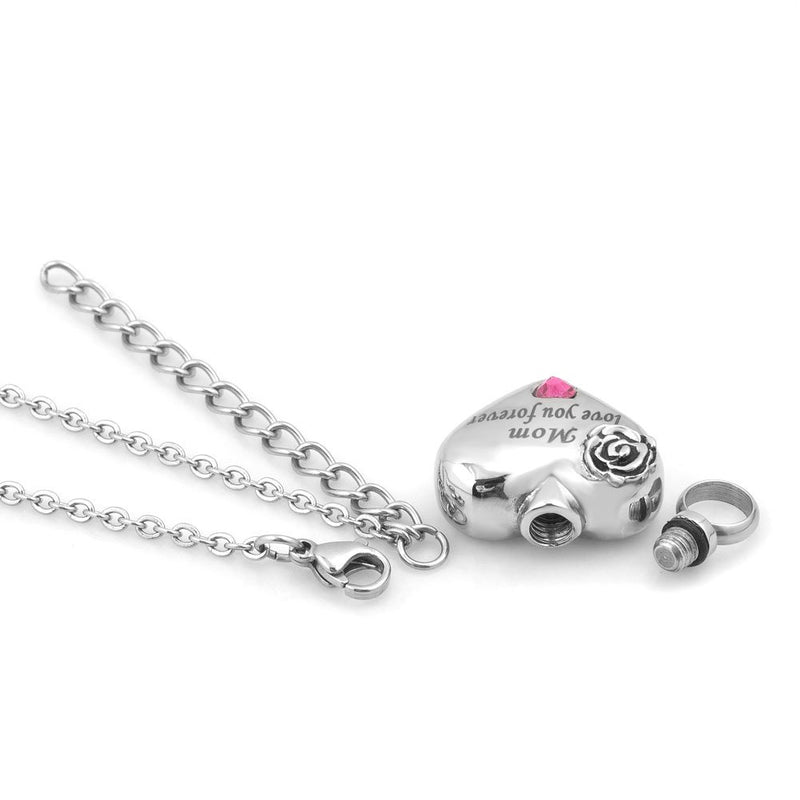 [Australia] - LuckyJewelry Love You Forever Urn Cremation Necklaces for Ashes Jewelry Mom 