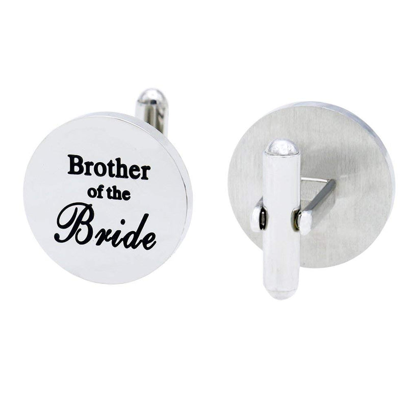 [Australia] - Melix Home Brother of The Bride Stainless-Steel Cufflinks Thank You for Walking Me Down The Aisle Cuff Links Brother Wedding Party Gifts Grey 