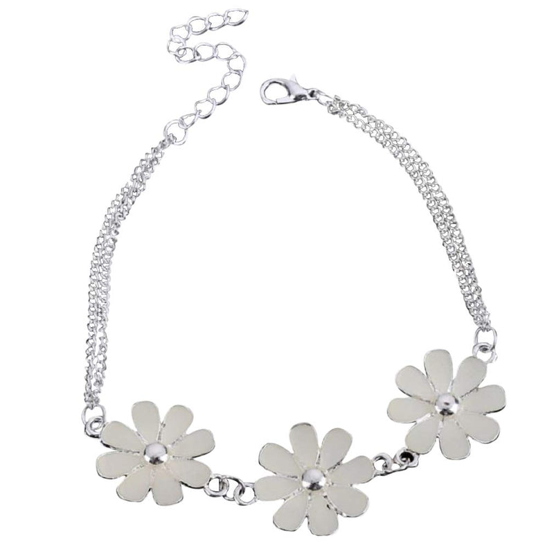 [Australia] - Sexy Bohemian/Beachy/Crystal/Beads/Glow/Beads Anklet Bracelet for Weddings/Beach Party (Luminous Daisies) Luminous Daisies 