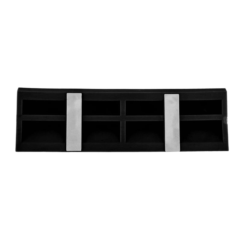 [Australia] - GLOGLOW 4Pcs Rubber Wheelchair Ramp, Universal Sweeper Door Sill Stair Wheelchair Door Sill for Thresholds Doorways Bathroom(black) Black 