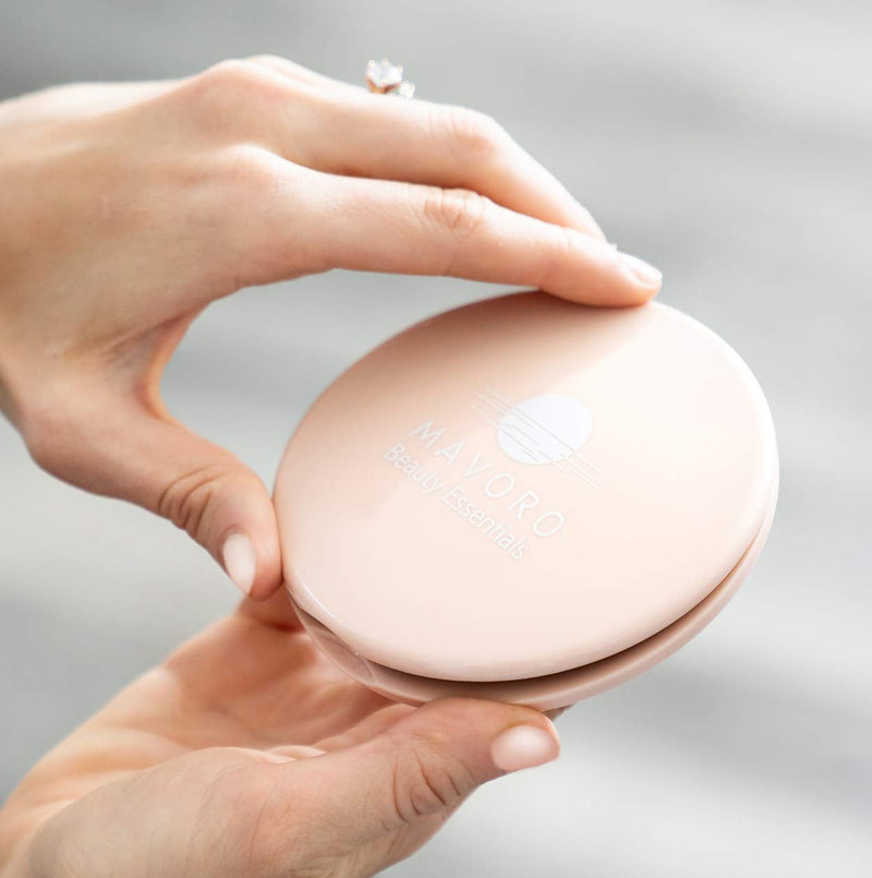 [Australia] - Magnifying Compact Mirror for Purses, 1x/10x Magnification – Double Sided Travel Makeup Mirror, 4 Inch Small Pocket or Purse Mirror. Distortion Free Folding Portable Compact Mirrors (Millennial Pink) Millennial Pink 