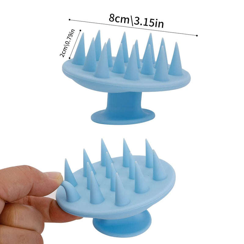 [Australia] - Ithyes Scalp Massager Hair Shampoo Brush with Soft Silicone Bristle, Dandruff Treatment, Head Scrubber Comfortable for All Hair Types of Curly Girls, Women, Men, Pets (Blue) Blue 