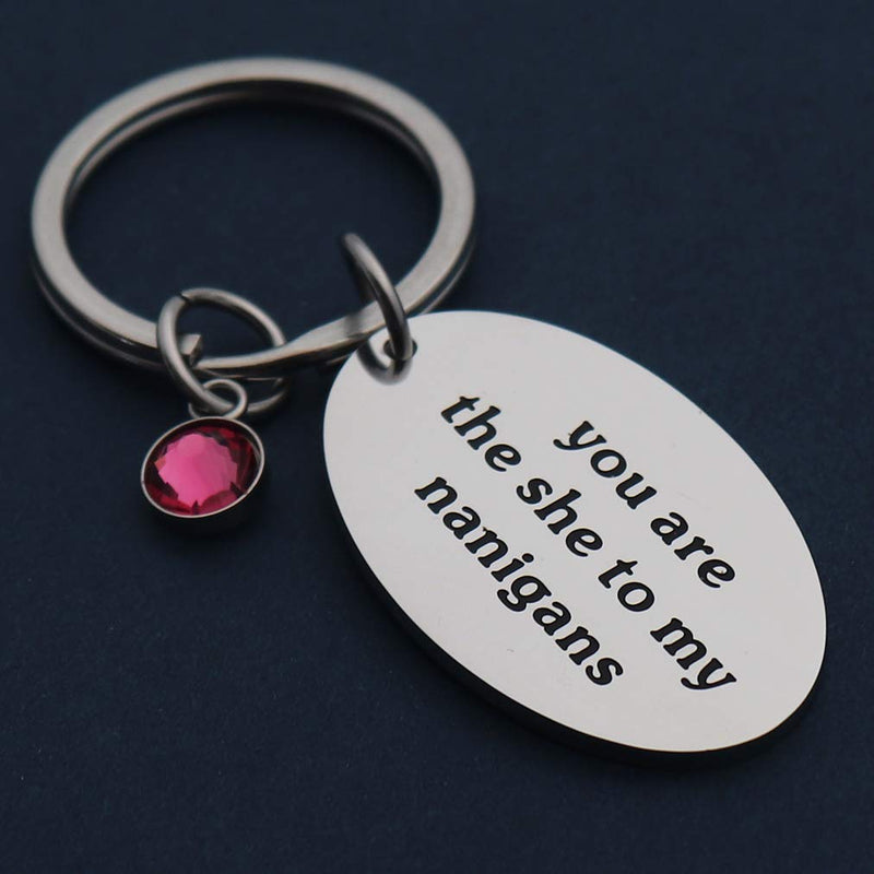 [Australia] - Beeshion You're My Favorite Bitch to Bitch About Bitches with Keychain Funny BFF Birthday Gift Friendship Jewelry Gift for Her You are the she to my nanigans 
