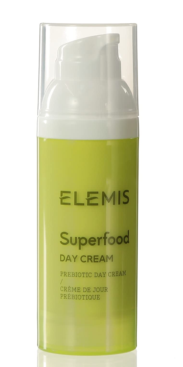 [Australia] - Elemis Superfood Day Cream Pre-Biotic Day Cream to Replenish, Moisturise and Protect, Vitamin-Rich Face Cream for a Radiant and Fresh Glow, Lightweight Daily Face Moisturiser with Anti-Oxidants, 50 ml 