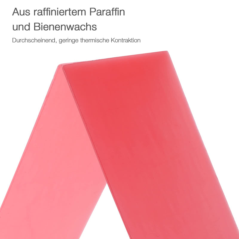 [Australia] - faruijie 20PCS Dental Base Plate Wax - Red Utility Bite Wax Sheets Denture Casting Wax Sheet Dentist Dental Lab Supply Modeling 