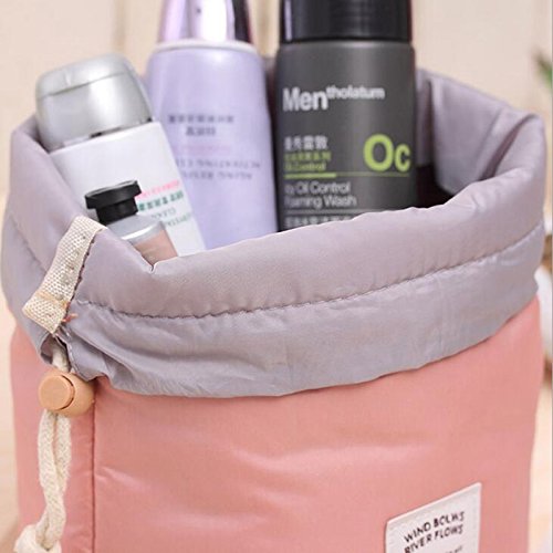 [Australia] - Makeup Bag, YJQueen Travel Makeup Cosmetic Pouch Portable Handbag Toiletry Case Mini Makeup Train Case Cosmetic Bag Cosmetic Organizer Travel Accessories (Pink) Pink 