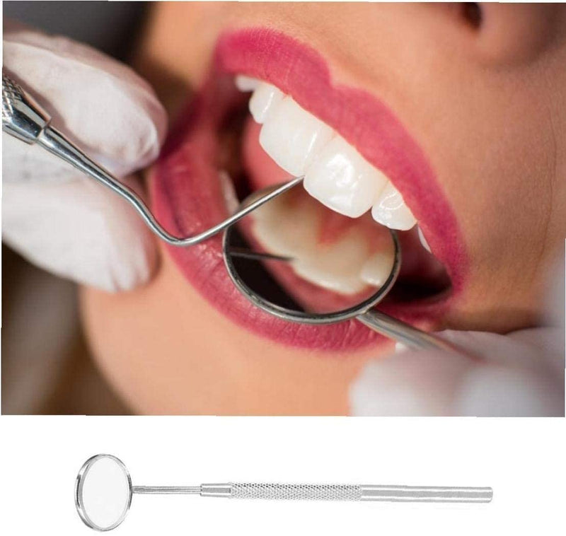 [Australia] - YNR Oral Dentistry Dental Oral Hygiene Mouth Mirror Stainless Steel Handle,Dentist Tool for Teeth Cleaning Inspection Daily Use Oral Care 