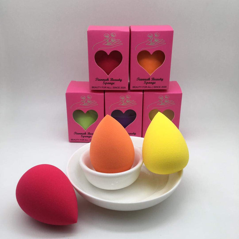 [Australia] - Beauty Sponge Foundation Makeup Blender - 1 pc Pink Egg Shaped Make Up Sponges for Blending, Stippling, Highlighter, Contour! Premium Latex Free Reusable Cosmetic Applicator 