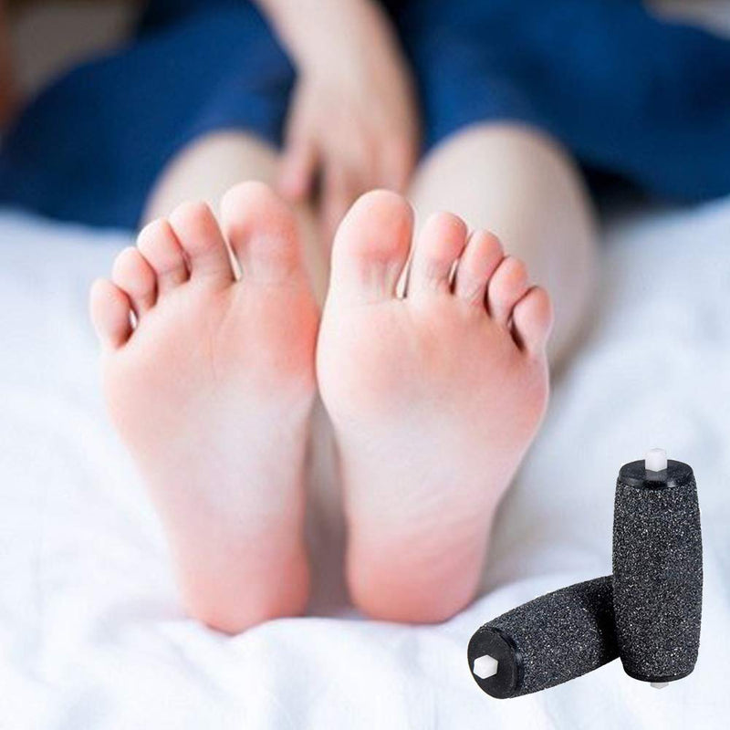 [Australia] - 10 Extra Coarse Replacement Roller Refill Heads Compatible with Perfect Electronic Foot File with Diamond Crystals Black 