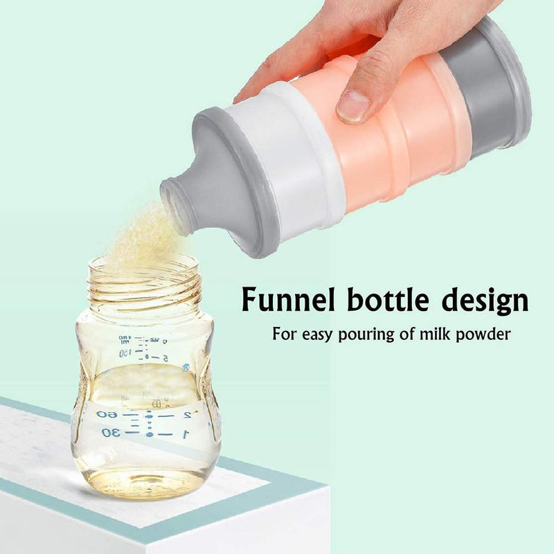 [Australia] - Queta 2pcs Baby Milk Powder Dispenser 480ml Twist-Lock Stackable On-The-Go BPA Free Milk Powder Dispenser & Snack Storage Container/Grain/Food/Fruit/Snacks 
