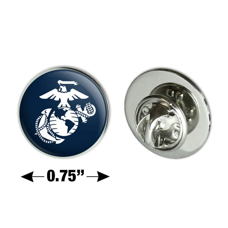 [Australia] - GRAPHICS & MORE Marines USMC White Logo Blue Licensed 0.75" Lapel Pin Tie Tack 