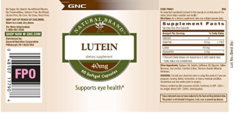 [Australia] - GNC Lutein 60 Count (Pack of 1) 60 Count (Pack of 1) 