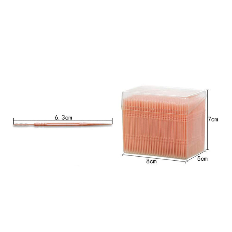 [Australia] - Disposable Plastic Toothpick Dental Picks Portable Practical Toothpick with Clear Case 1100Pcs Green 