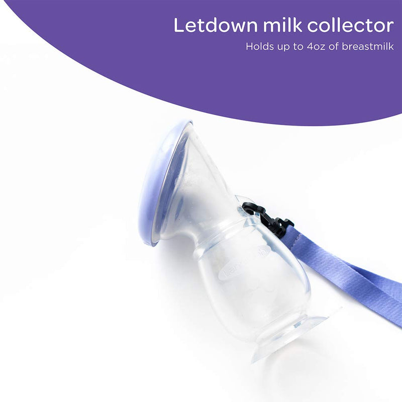 [Australia] - Lansinoh Breastmilk Collector Breastpump for Excess Breast Milk from Breastfeeding Mums BPA BPS Free 100% Silicone with Lid & Neck Strap, Transparent 