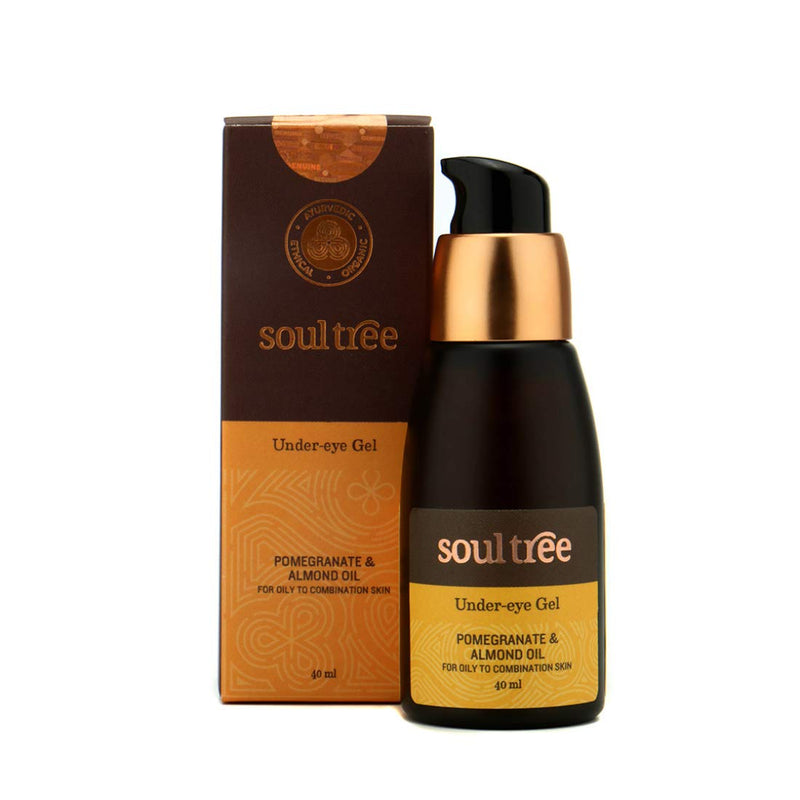 [Australia] - SOULTREE Under Eye Gel With Pomegranate & Almond Oil, For Oily To Combination Skin (40 Ml) 