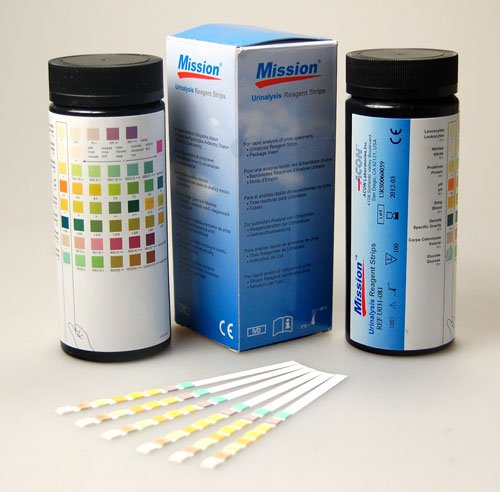 [Australia] - 1 x 100 x 10 Parameter Mission Urinalysis Multisticks Urine Strip Test Stick Strips - Urine Infection Tests 100 test pack Professional Accuracy dip tests 