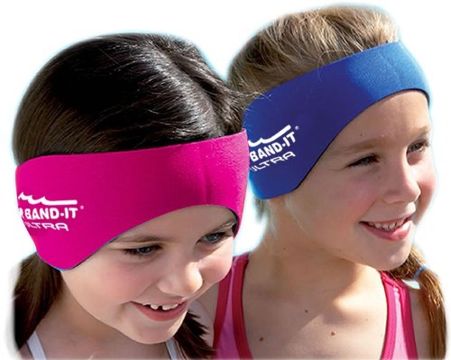 [Australia] - Ear Band-It Ultra Swimming Headband with Putty Buddies earplugs - 6 Pair Soft Silicone Premium Ear Plugs - The Best Swim Headband and Earplugs - Doctor Recommended Blue Medium (ages 2 to 8yrs) 