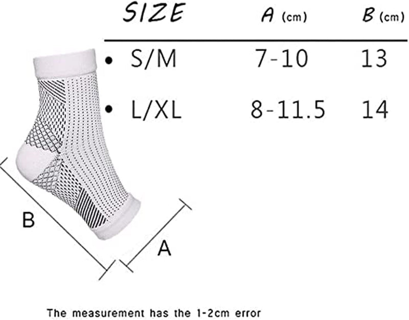 [Australia] - 2Pairs Compression Socks, Ankle Arch Support Socks, Soothesocks for Neuropathy Pain, Compression Foot Sleeves, Suitable for Men & Women Sports (L/XL) L/XL 