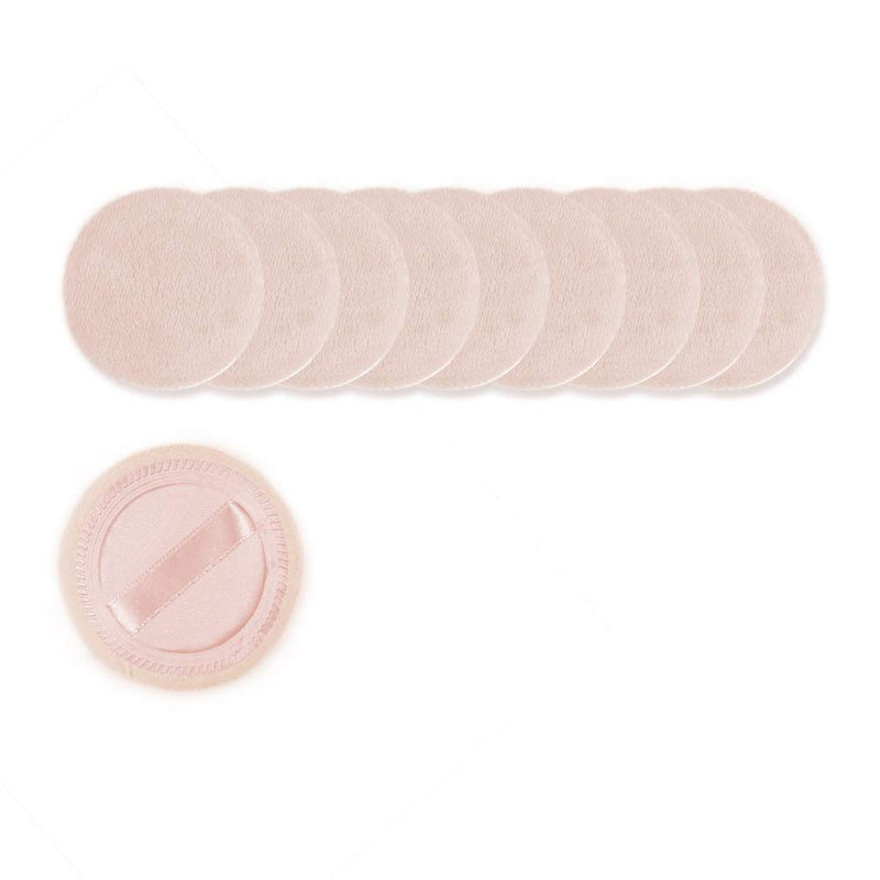 [Australia] - 10pcs Powder Puff Cotton Cosmetic Powder Makeup Puffs Pads Makeup with Ribbon Face Powder Puffs for Loose and Foundation 2.36 inch. (Color1) Color1 