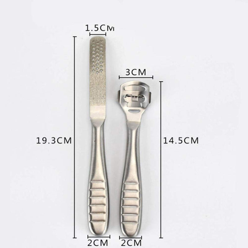 [Australia] - Pedicure Callus rozor Foot File Care Hard Skin Remover Callus rozor Sets Stainless Steel Callus rozor Hard Dead Skin Remover Anti-skid Handle & File 