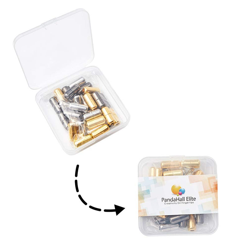 [Australia] - PandaHall 30 Sets Shoelace Tip Clasps Buckle Laces, 3 Colors Metal Lock Buckles Tip Ends for Athletic Running Sneakers Board and Casual Shoes 