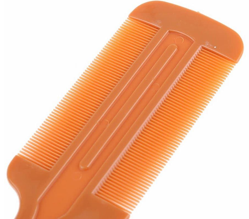 [Australia] - Noondl Nit Comb Double Edge Plastic Nit Comb for All The Family -Tangerine Orange 