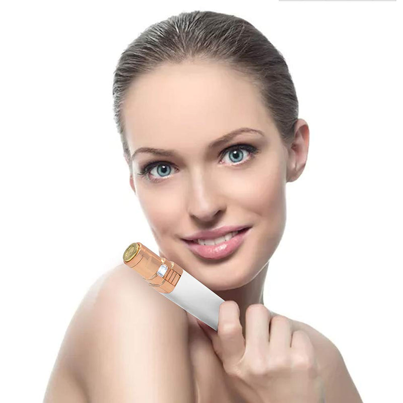 [Australia] - Giazee Facial Hair Remover, Women Facial Hair Removal Electric Facial Hair Trimmer Facial Hair Shaver Built-in Led Light for Lips, Chin, Cheeks, Peach 