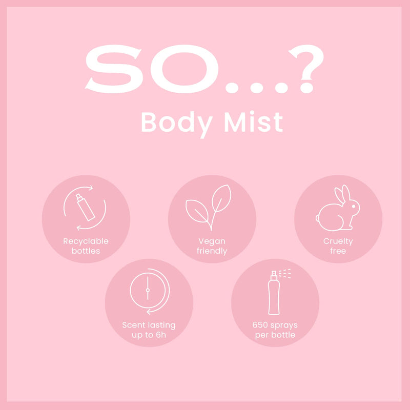 [Australia] - So…? Summer Escapes Womens Gift Set, Body Mist Fragrance Spray (4x50ml) 50 ml (Pack of 4) 