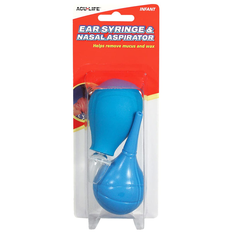 [Australia] - Acu-Life Ear Syringe and Nasal Aspirator, Helps with Sinus Relief, Runny and Stuff Nose for Baby and Toddler, Easy to Clean and Dishwasher Safe Aspirator & Syringe 