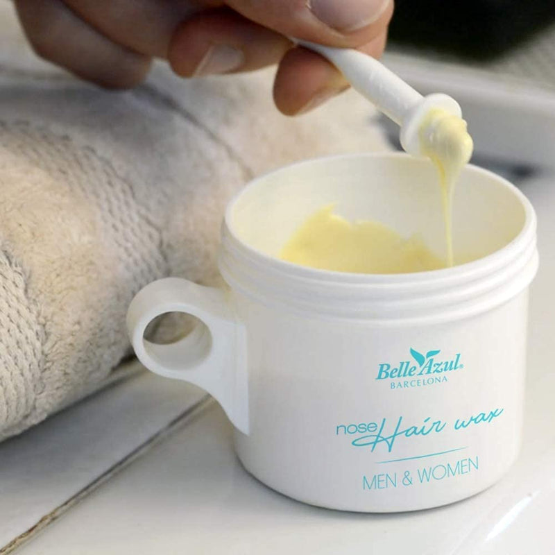 [Australia] - Belle Azul Nose Wax Kit - Nasal Hair Removal with Natural Beeswax 120g - Reusable Sticks with Anti-Spill Technology - Quick and Painless Method - 20 applicators - Made in Spain 