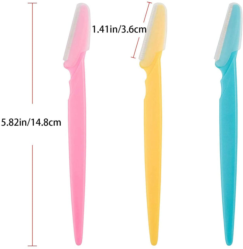 [Australia] - 15 Pcs Eyebrow Razors Facial Hair Remover Shaver Trimmer Shaper, Exfoliating Dermaplaning Tool for Women and Men 15 