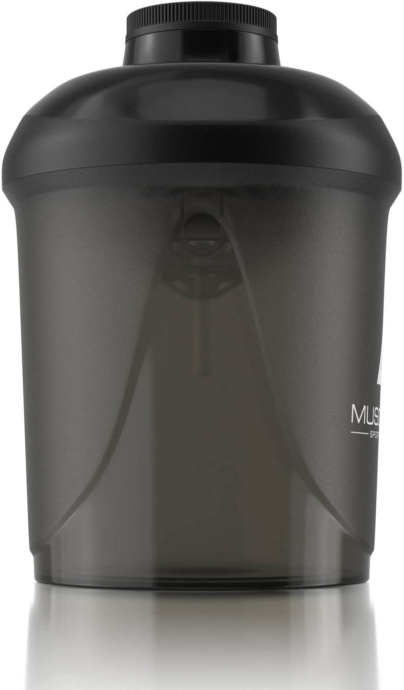 [Australia] - Protein shaker screw top 100% LEAK PROOF drinks bottle 400ml by Musclelinx (Black 400ml) 
