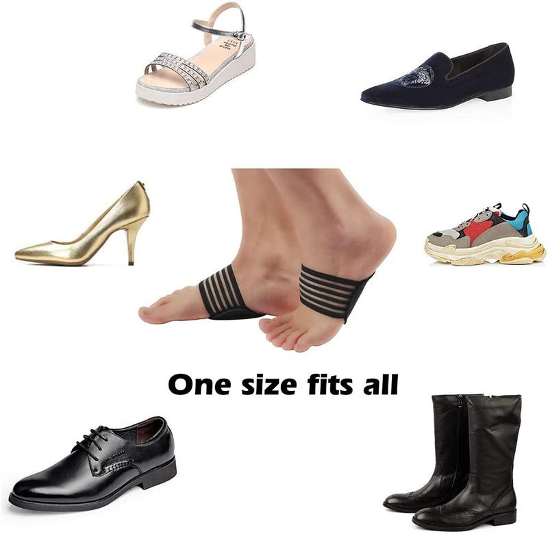 [Australia] - Voarge 2 Pairs Extra Thick Cushioned Compression Arch Support with More Padded Comfort for Plantar Fasciitis, Fallen Arches, Heel Spurs, Flat and Achy Feet Problems 