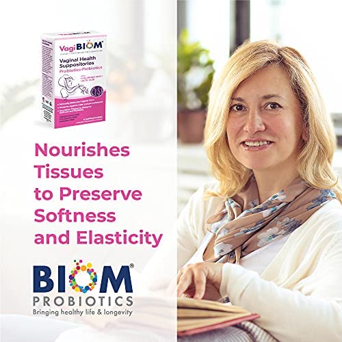 [Australia] - VagiBiom Lactobacillus Suppository (15 count) 3-in-1 Benefits- Microbiome Flora balance, Odor Control and Enhanced moisturization for vaginal dryness due to Menopause; Balance and Nourishes Healthy Lactobacillus Flora; Paraben-Free Preservative-Free, V... 